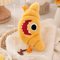 Meilleure vente transfrontalière : Pendentif en peluche amusant en forme de citrouille d'Halloween, porte-clés créatif en forme de baguette, breloque décorative pour sac, figurine