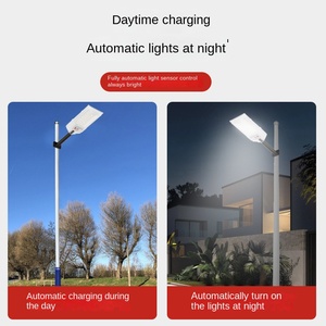Lampadaire solaire extérieur étanche en aluminium pour jardin 300W Lampadaire solaire intégré à LED avec caméra de sécurité CCTV 4G - Product Image 4