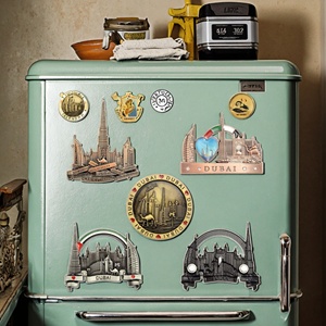 Imán de Refrigerador de Metal Esmaltado Retro, Personalizado, con Paisaje 3D, para Regalos y Recuerdos - Product Image 4