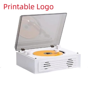 Factory Retro Style Portable CD Player Vintage Vinyl Look Audio System <b>USB</b> MP3 Disc Player Home Bedroom Gift Desktop Sound - Product Image 1