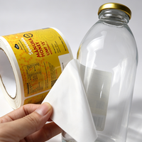 Impression d'autocollants personnalisés, étiquettes imperméables, papier autocollant en rouleau, étiquettes en vinyle pour bouteilles en verre, rouleau d'autocollants pour bouteilles
