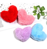 Porte-clés en peluche en forme de cœur en laine créative personnalisée, jouet en peluche rouge, accessoire de sac, porte-clés