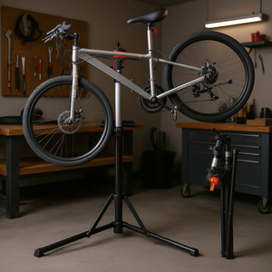 Support de réparation de vélo en aluminium robuste, hauteur réglable, avec plateau à outils magnétique et bras télescopique pour usage domestique - Product Image 2