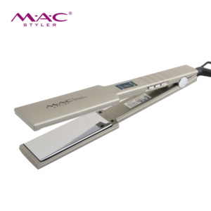 MAC Styler Black Rose Gold Titanium Electric <strong>Hair</strong> <strong>Straightener</strong> LCD Display Wide Plate Flat Iron <strong>for</strong> <strong>Thick</strong> <strong>Hair</strong> &amp; RV Use - Product Image 5