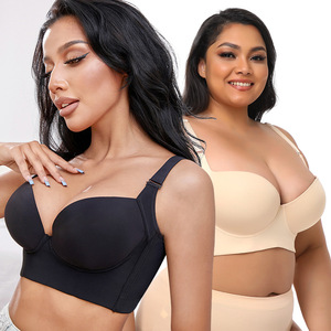 Top Seller Plus Size reggiseno levigante reggiseno scolpire con imbottitura spalline con chiusura posteriore reggiseno da donna reggiseno profondo coppa reggiseno - Product Image 5