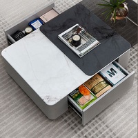 670231 Quanu Table basse extensible de style moderne pour le salon, table centrale, ensemble de tables basses pour le salon