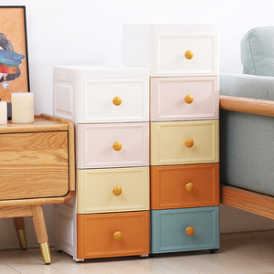 Commode de rangement en plastique à 3 niveaux, 26/36/46 cm, meuble en PP, armoire pour enfants, commode à tiroirs - Product Image 4