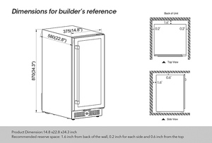 96L 유리문 음료 디스플레이 콘스턴트 쿨러 맥주 냉각기 100캔 음료 냉장고 - Product Image 5