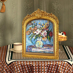 Vàng cong trang trí công phu cổ điển hình ảnh khung, duyên dáng Baroque nhựa chân dung khung ảnh, phong cách Châu Âu - Product Image 5