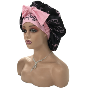Gorros para dormir y envolturas de pelo de satén Gorro de diseñador para mamá y yo Gorro de seda para bebé - Product Image 1