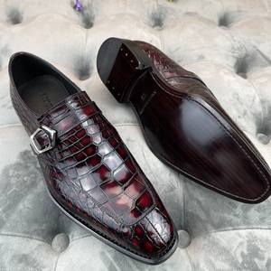 High-End Office Party Wear Chaussures Hommes Gesp Loafers Krokodillenleren Schoenen Luxe Handgemaakte Jurk Schoenen Mannen Nieuwe Stijl - Product Image 4