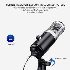 Micrófono USB con Cable de Condensador, Aleación de Aluminio, Certificado CE, para Computadora Portátil, Grabación Profesional en Estudio, Cancelación de Ruido - Product Image 5