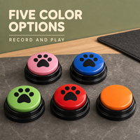 Jouet interactif en ABS avec bouton-poussoir et enregistreur vocal pour animaux de compagnie, avec boîte à sons électronique pour l'entraînement des chiens et des chats et la communication à domicile