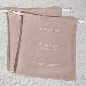 Sac à poussière en coton et lin rose avec logo personnalisé imprimé, idéal pour les usines de chaussures, vente chaude, pochette cadeau en mousseline de coton pour vêtements - Product Image 2