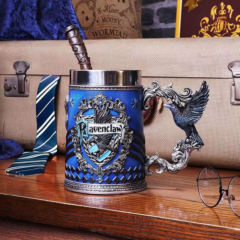 2nd gen beer mug-blue eagle-600ml