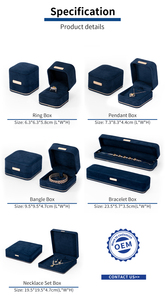 Custom Velvet Jewellery <strong>Boxes</strong> Wholesale Luxury Gift Box Custom Logo Suede <strong>Jewelry</strong> Box Packaging - Product Image 5