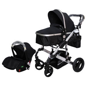 Poussette bébé de luxe 3 en 1 landau nouveau-né pliant de haute qualité avec <span class=keywords><strong>nacelle</strong></span> et siège auto landau - Product Image 4