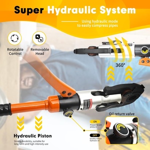 Thủy lực Pro Báo Chí ống đồng Uốn Tóc bồng công cụ <span class=keywords><strong>1</strong></span>/<span class=keywords><strong>2</strong></span> "3/4" <span class=keywords><strong>1</strong></span> "hàm không <span class=keywords><strong>pex</strong></span> Báo Chí tay áo cho Vòng phụ kiện đường ống công cụ thủy lực - Product Image 2