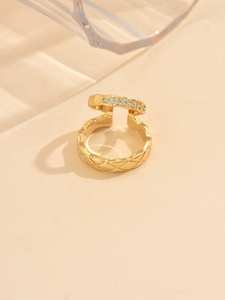 Pendientes de clip de estilo minimalista de moda para un uso diario cómodo Diseño geométrico con piedra de circón-Conjunto de joyas de regalo - Product Image 5