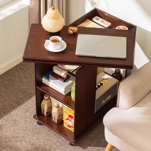 Movable coffee <b>table</b>, small apartment folding sofa side <b>table</b>, living room dining <b>table</b>, dual-purpose side cabinet, trolley, - Product Image 2