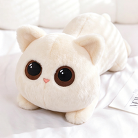 Coussin en peluche chat aux grands yeux personnalisé, en coton PP doux, emballage en sac OPP, tailles personnalisées, directement de l'usine, cadeaux OEM/ODM