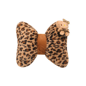 Coussin de nuque de voiture de luxe imprimé léopard, design créatif oreilles de chat, soutien lombaire doux pour femmes et enfants, accessoire d'intérieur automobile - Product Image 5