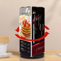 Support de menu rotatif triangulaire en acrylique à 360 degrés pour bars, cafés et hôtels – Durable et réutilisable