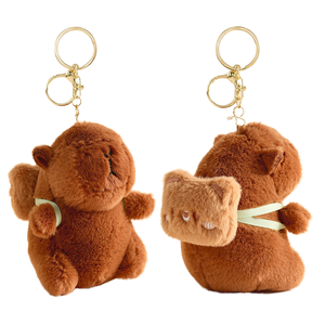 QY ของที่ระลึกการ์ตูน Kawaii capybara น่ารักกระเป๋าจี้ห้อยเครื่องประดับตุ๊กตาสัตว์ยัดไส้ของเล่น - Product Image 1