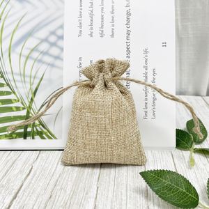 Sacs en jute personnalisables avec cordon de serrage, réutilisables, petits sacs de courses en toile de jute pour usage domestique, sacs à perruques, sac en jute - Product Image 6