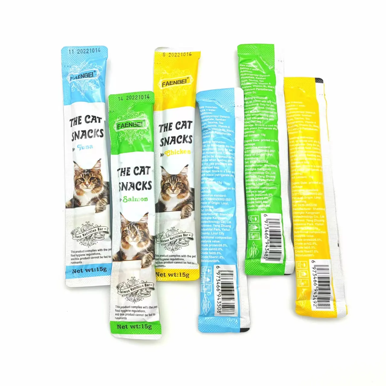 Penawaran Khusus Waktu Terbatas Snack Bar 15G Makanan Basah Pet Treats Cat Strips Alimentos Mascotas