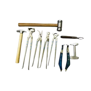 Outils de fermeur en acier inoxydable : Râpe à sabots, Couteau à sabots, Kit de coupe-sabots réutilisable pour professionnels de la ferrure canine - Product Image 1