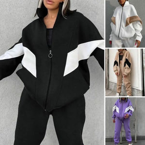 Conjunto Deportivo de Dos Piezas para Hombre Wembley, 100% Algodón, Estampado, Informal, Otoño Invierno, Nuevo, con Cierre y Solapa en Color de Contraste - Product Image 1