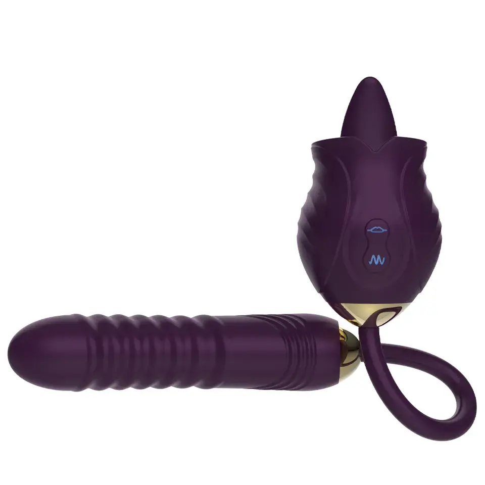 CY G-Spot Clito Gode Vibrateur Gode et Langue Lécher Vibrateur 2 en 1 Rose Langue Lécher Gode Vibrateur