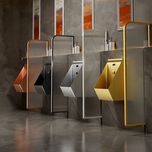 <span class=keywords><strong>Urinoir</strong></span> mural <span class=keywords><strong>automatique</strong></span> à capteur en acier inoxydable pour hommes, design de luxe léger, avec éclairage intégré - Product Image 2