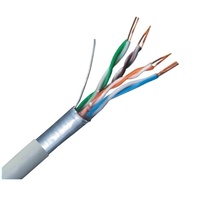 Cable de Red UTP CAT5/CAT5e con Conductor de Cobre de Calibre .24, Blanco y Verde