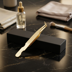 Pinzas de Precisión para Cejas de Acero Inoxidable Portátiles, Accesorio de Maquillaje, Marca Personalizada, Modelo 204 - Product Image 2