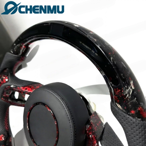 Volante Personalizado de Fibra de Carbono Forjado Rojo con LED para Ford Mustang 2015-2023, Mejora para Automóvil - Product Image 5