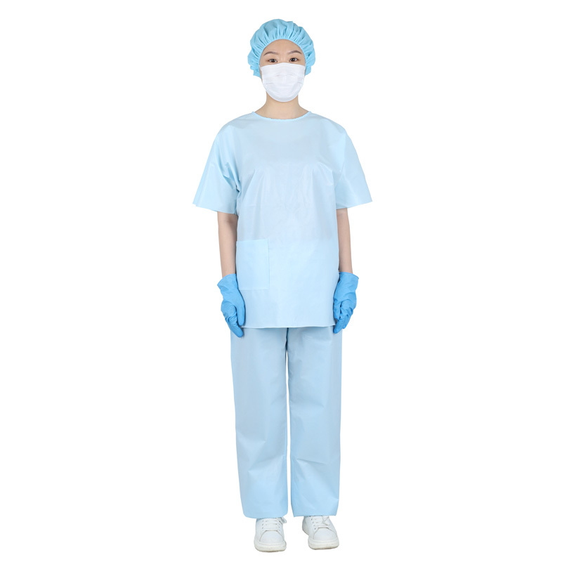 Disposable Breathable Medical Nurse Use Clothes, Nursing Uniforms, Isolation Gown, PP + PE, Anti Pollution Suit