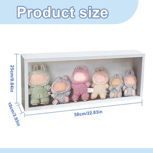 Vente en gros de haute qualité acrylique anti-poussière clair Labubu vitrine Shadow Box cadre support pour Popmart jouets personnalisés affichage - Product Image 5
