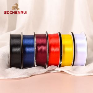 도매 100% 폴리에스터 실크 새틴 리본 100 야드 단일 얼굴 1 1/2 인치 196 사용자 정의 색상 38mm 순수 낮은 MOQ 롤 선물 - Product Image 4