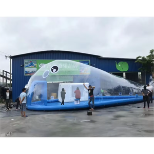 Mái Vòm Trong Suốt Bơm Hơi Mới Nhất Với Bên Trong Hồ Bơi Lâu Đài Bouncy Với Nhau Để Làm Việc - Product Image 3