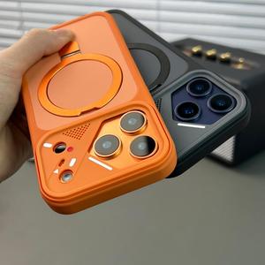 Nuevas Fundas Magnéticas Mate para Teléfono Móvil <span class=keywords><strong>iPhone</strong></span> 17 12 13 <span class=keywords><strong>Pro</strong></span> <span class=keywords><strong>Max</strong></span> <span class=keywords><strong>14</strong></span> 15 16 Plus 17 Air con Anillo Soporte y Cubierta Trasera Protectora - Product Image 2