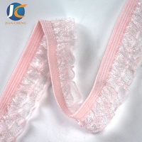 Bande élastique en dentelle picot festonnée brillante en polyamide souple de 10 mm et 18 mm pour lingerie et vêtements