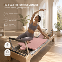 Tapis de yoga en daim et caoutchouc kaki, noir, marron, rose – Tapis de Pilates Reformer – Écologique, antidérapant, extra épais – Logo personnalisé