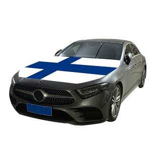 Couverture nationale de capot de voiture abordable drapeau <span class=keywords><strong>Finlande</strong></span> couverture de moteur de voiture drapeau vente directe d'usine tissu polyester - Product Image 1
