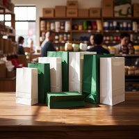 Sacs à collation jetables en papier kraft résistant à la graisse recyclables Impression personnalisable pour l'emballage en vrac des aliments