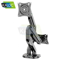 KALOC D200-2 Support de Bras Double pour Moniteur, Support d'Ordinateur Robuste et Réglable pour Écran de 17 à 32 Pouces