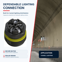 Conector de Cable IP68 de 5 Pines y 450V CA, Macho, Redondo, con Abrazadera de Tornillo para Iluminación LED Exterior