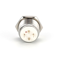 Fournisseur chinois Interrupteur à bouton-poussoir micro-interrupteur momentané 1NO à tête haute en métal avec anneau LED de 22 mm avec lumière