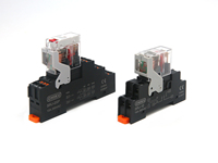 Module de relais électromagnétique enfichable sur rail DIN avec bornes à ressort pour relais automatiques PLC et armoires de contrôle industrielles
